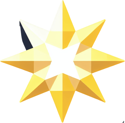 A small light yellow star..
Single Game Texture. In-Game asset. 2d. Blank background. High contrast. No shadows.