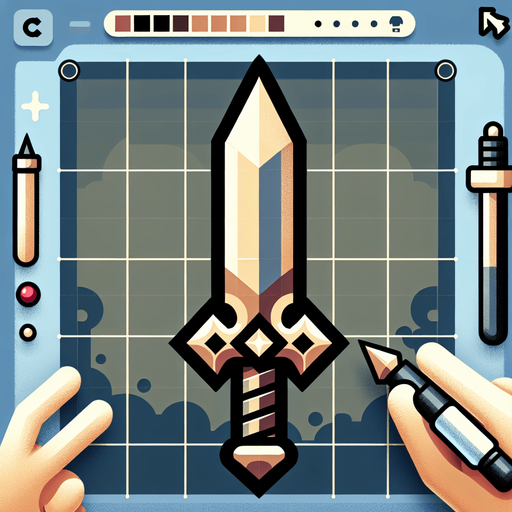 Cartoon knife pointing up. Symmetrical. Vertical.
Single Game Texture. In-Game asset. 2d. Blank background. High contrast. No shadows.