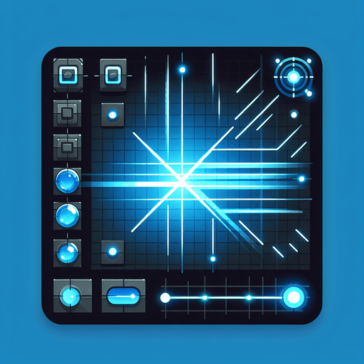 Blue,laser like.
Single Game Texture. In-Game asset. 2d. Blank background. High contrast. No shadows.