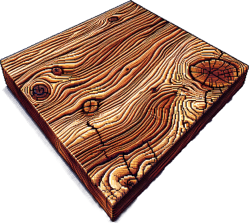 pixel art of a wooden board.