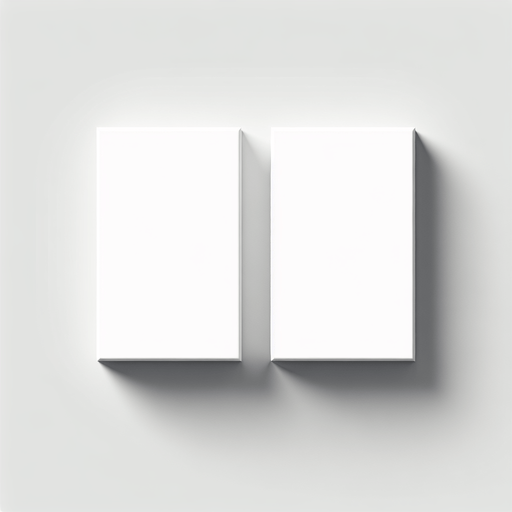 two white flat rectangles side by side.