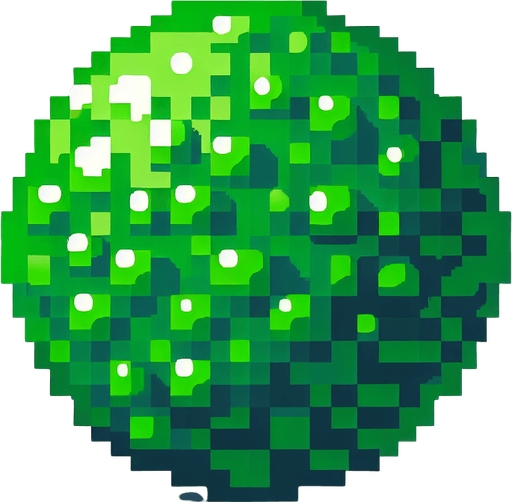 a green poison sphere, I want the art style to reflect a classic 16-bit retro pixel art aesthetic, reminiscent of early 1990s RPGs..
Single Game Texture. In-Game asset. 2d. Blank background. High contrast. No shadows.