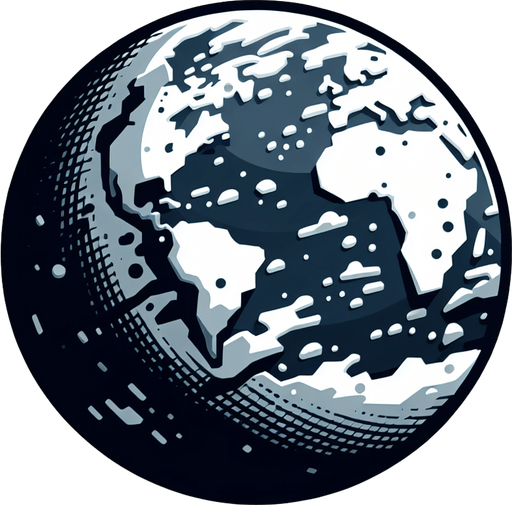 Earth hemisphere.
Single Game Texture. In-Game asset. 2d. Blank background. High contrast. No shadows.