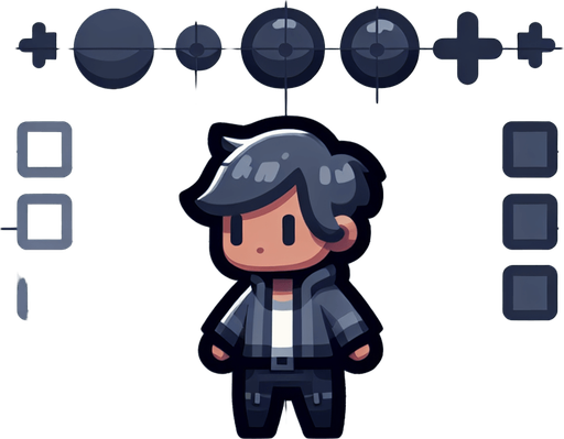 human.
Single Game Texture. In-Game asset. 2d. Blank background. High contrast. No shadows.