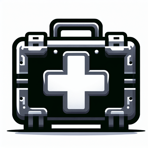 Medkit.
Single Game Texture. In-Game asset. 2d. Blank background. High contrast. No shadows.