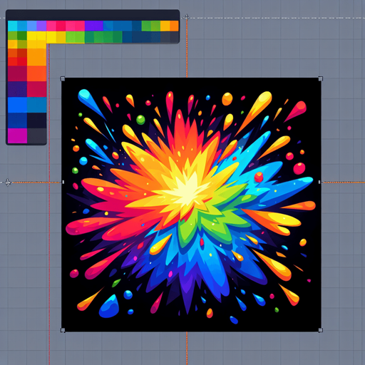 explosion in colour.
Single Game Texture. In-Game asset. 2d. Blank background. High contrast. No shadows.