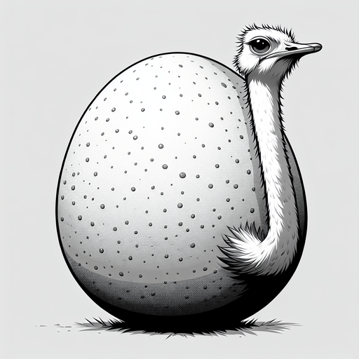 Ostrich egg.
Single Game Texture. In-Game asset. 2d. Blank background. High contrast. No shadows.