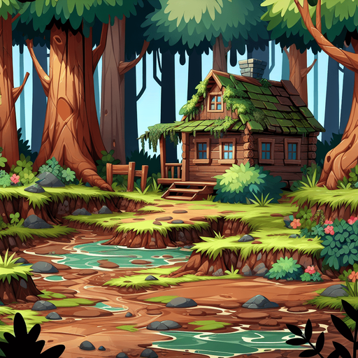 Cozy cartoon swamp background

Single Game Texture. In-Game asset. 2d. Blank background. High contrast. No shadows.