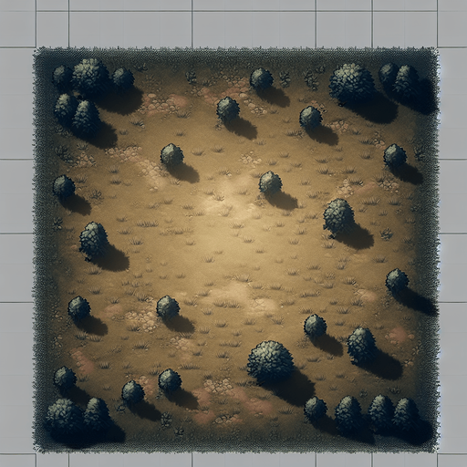 empty battlefield. meadow without trees. direct top down view.
Single Game Texture. In-Game asset. 2d. Blank background. High contrast. No shadows.