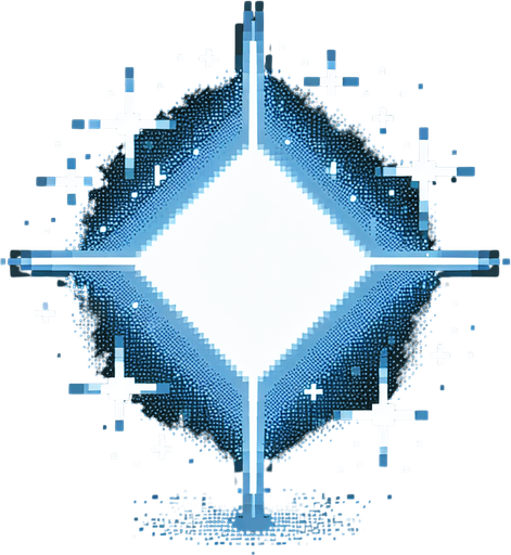 sparcle.
simple shape, pixel art, Blank background