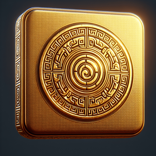 gold coin.
Single Game Texture. In-Game asset. 2d. Blank background. High contrast. No shadows.