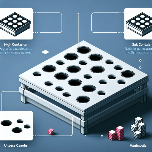 isometric table with empty whack-a-mole holes.
Single Game Texture. In-Game asset. 2d. Blank background. High contrast. No shadows.