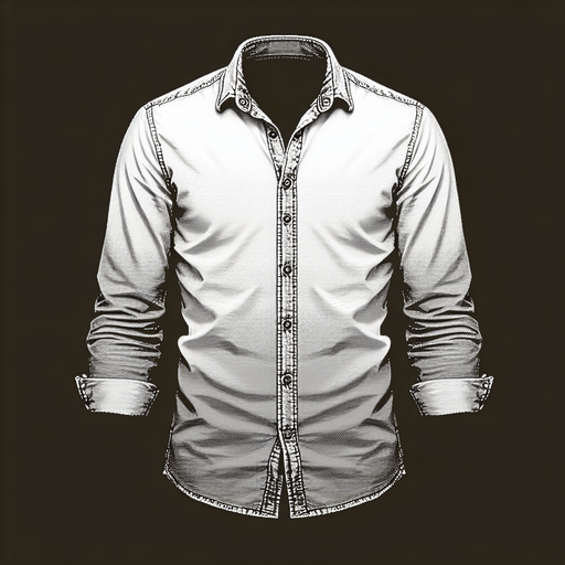 a fading shirt on a button.
Single Game Texture. In-Game asset. 2d. Blank background. High contrast. No shadows.