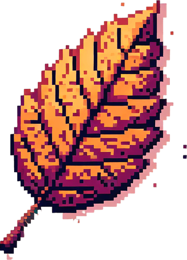 a single brown leaf, front facing, I want the art style to reflect a classic 16-bit retro pixel art aesthetic, reminiscent of early 1990s RPGs with vibrant colors....
Single Game Texture. In-Game asset. 2d. Blank background. High contrast. No shadows.