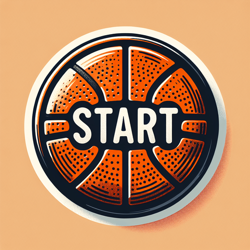 A basketball start button.