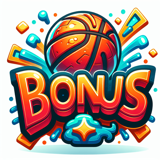 Create a cartoon-style illustration of the word ''Bonus''. The goal is to capture a lively and playful text. The letter "O" in Bonus should be a basketball.
Single Game Texture. In-Game asset. 2d. Blank background. High contrast. No shadows.