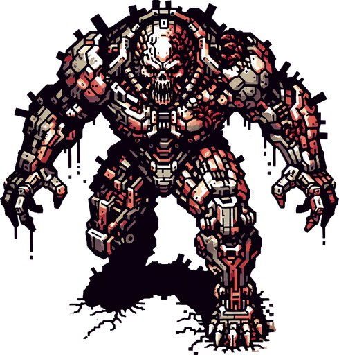 2d top down zombie boss.
Single Game Texture. In-Game asset. 2d. no background. High contrast. No shadows.