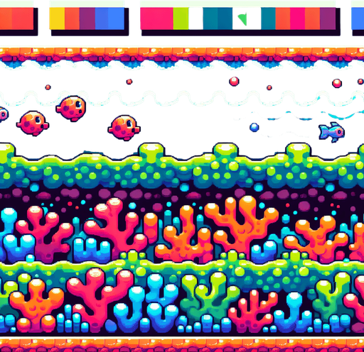 coral reef line. cartoon. 8-bite. Single Game Texture. In-Game asset. 2d. Blank background. High contrast. No shadows..
Single Game Texture. In-Game asset. 2d. Blank background. High contrast. No shadows.