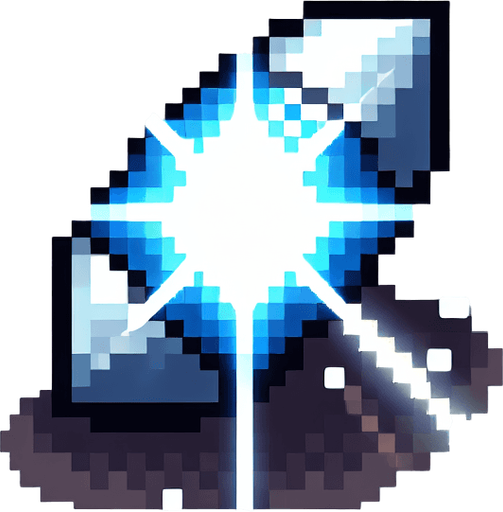 Pixel art bullet blue and white shining orb of energy retro

Single Game Texture. In-Game asset. 2d. Blank background. High contrast. No shadows.