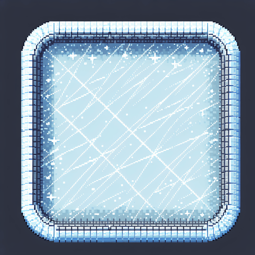 floor of an ice skating ring. top-view. seen from above. Single Game Texture. In-Game asset. 2d. High contrast. No shadows. pixelated.8 bit. game background