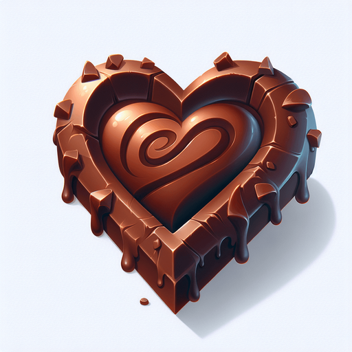 a chocolate hearth.
Single Game Texture. In-Game asset. 2d. Blank background. High contrast. No shadows.