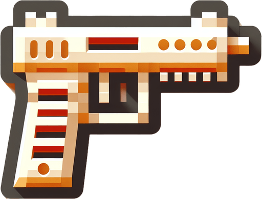 toy gun.
Single Game Texture. In-Game asset. 2d. Blank background. High contrast. No shadows.