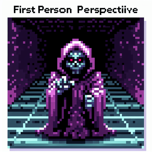 evil wraith, 1st person perspective, I want the art style to reflect a classic 16-bit retro pixel art aesthetic, reminiscent of early 1990s RPGs with vibrant colors.
Single Game Texture. In-Game asset. 2d. Blank background. High contrast. No shadows.