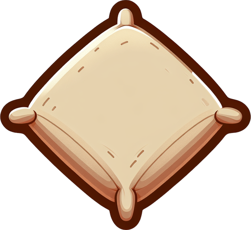 Cartoon. Square sack. Cornhole. Top view. In game asset Single Game Texture. In-Game asset. 2d. Blank background. High contrast. No shadows.