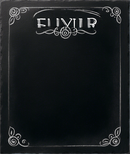 Word "ELIXIR" in chalk