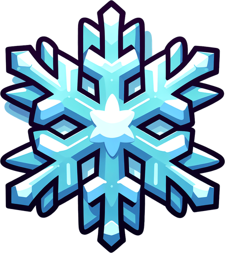 Cartoon Christmas snow flake. Blue
Single Game Texture. In-Game asset. 2d. Blank background. High contrast. No shadows.