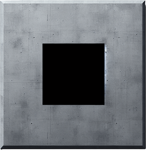 the surface is gray, concrete with a black square in the center.
Single Game Texture. In-Game asset. 2d. Blank background. High contrast. No shadows.