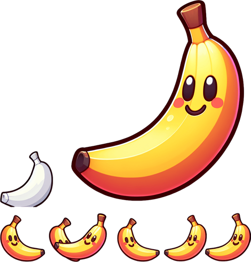 Cartoon banana. Single Game Texture. In-Game asset. 2d. Blank background. High contrast. No shadows..
Single Game Texture. In-Game asset. 2d. Blank background. High contrast. No shadows.