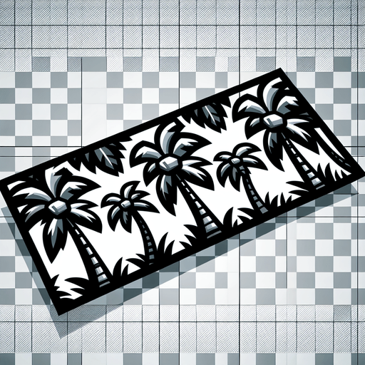 Palmtrees line. Cartoon. Single Game Texture. In-Game asset. 2d. Blank background. High contrast. No shadows..
Single Game Texture. In-Game asset. 2d. Blank background. High contrast. No shadows.