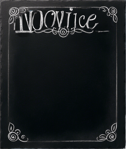 Text "NOVICE BREW" in chalk, handwritten