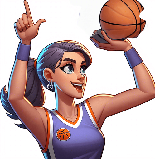 remove the gray basketball from the characters hand