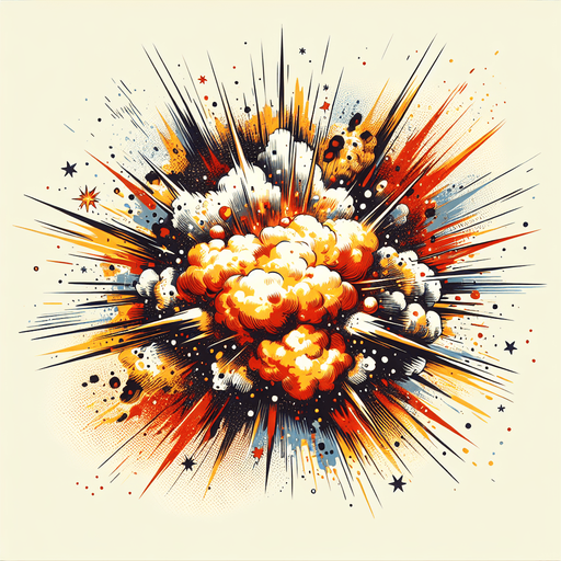 Explosion.
Single Game Texture. In-Game asset. 2d. Blank background. High contrast. No shadows.