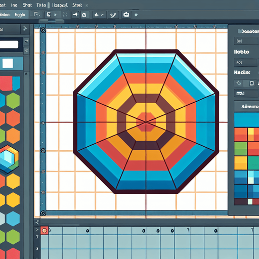 Hexagonal target sprite sheet. Bright colors, cartoon.
Single Game Texture. In-Game asset. 2d. Blank background. High contrast. No shadows.