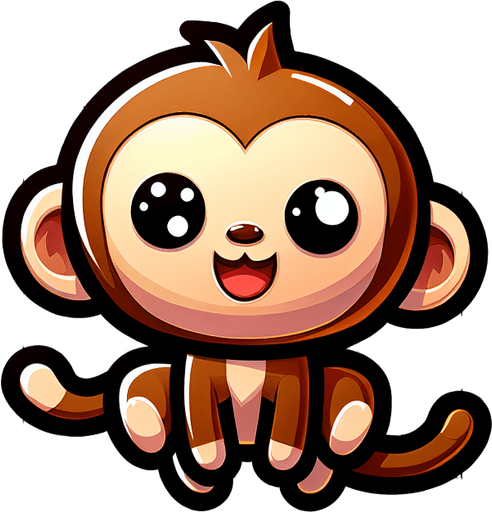 Cute cartoon monkey jumping. Looking front. Single Game Texture. In-Game asset. 2d. Blank background. High contrast. No shadows..
Single Game Texture. In-Game asset. 2d. Blank background. High contrast. No shadows.