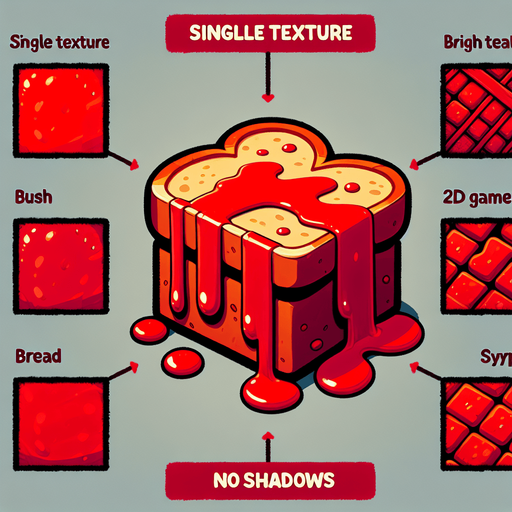 French toast sticks red Single Game Texture. In-Game asset. 2d. Blank background. High contrast. No shadows. Single Game Texture. In-Game asset. 2d. Blank background. High contrast. No shadows.