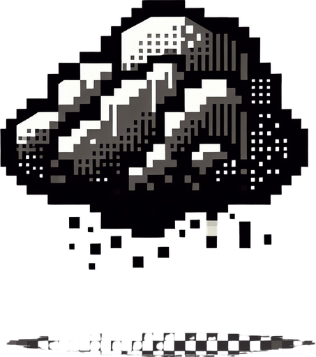 a pixel cloud.
Single Game Texture. In-Game asset. 2d. Blank background. High contrast. No shadows.