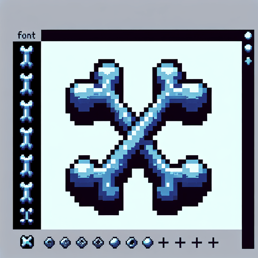 a single blue gray skeleton bone, front view, I want the art style to reflect a classic 16-bit retro pixel art aesthetic, reminiscent of early 1990s RPGs.
Single Game Texture. In-Game asset. 2d. Blank background. High contrast. No shadows.