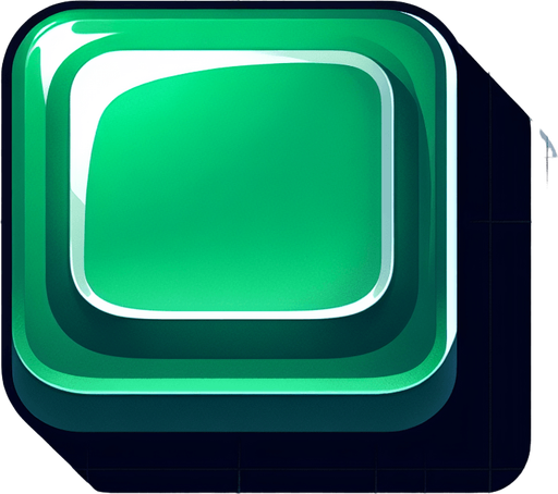 Green Ractangle Button with Round corners.
Single Game Texture. In-Game asset. 2d. Blank background. High contrast. No shadows.