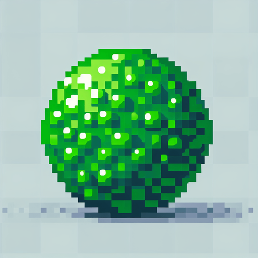 a green poison sphere, I want the art style to reflect a classic 16-bit retro pixel art aesthetic, reminiscent of early 1990s RPGs..
Single Game Texture. In-Game asset. 2d. Blank background. High contrast. No shadows.