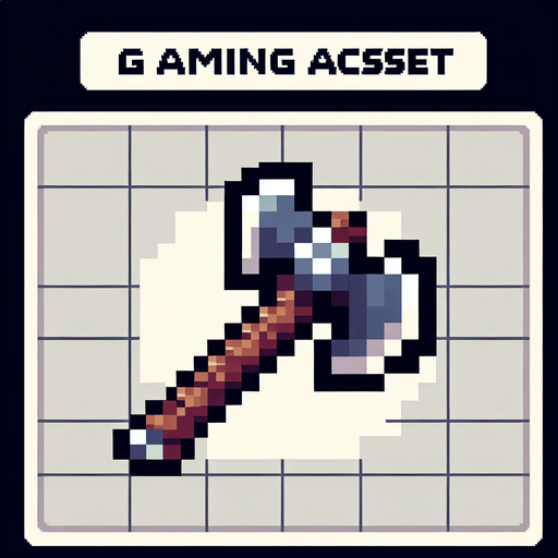 axe sprite
Single Game Texture. In-Game asset. 2d. Blank background. High contrast. No shadows.