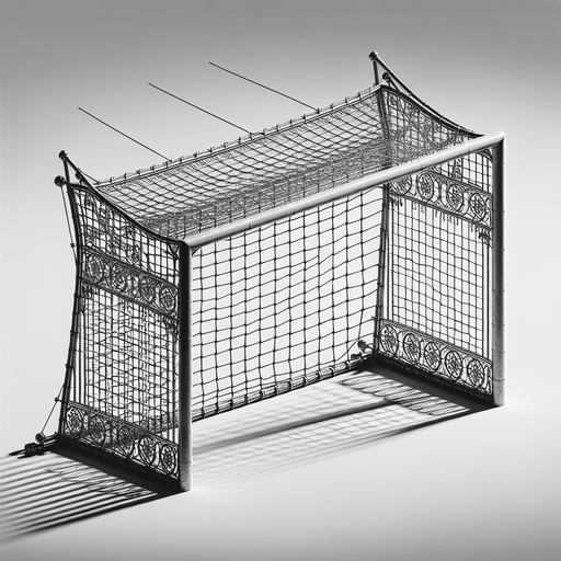 Cage de foot.
Single Game Texture. In-Game asset. 3D
 Blank background. High contrast. No shadows.