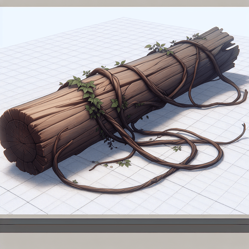 2d single log laying long ways on side with vines seen from side unreal engine 5
Single Game Texture. In-Game asset. 2d. Blank background. High contrast. No shadows.