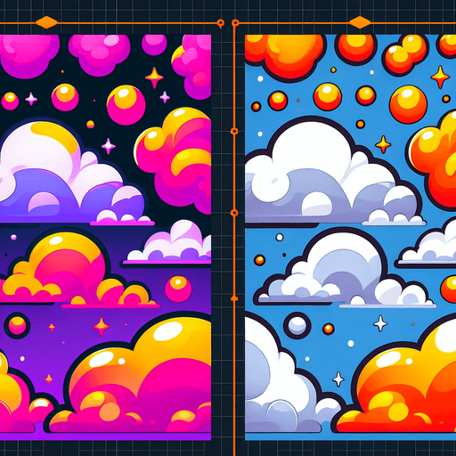 colorful cartoon clouds thin border. vertical. 2048x2732.
Single Game Texture. In-Game asset. 2d. Blank background. High contrast. No shadows.