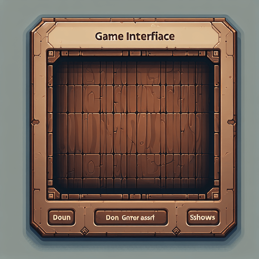 brown wooden board. game gui style. 2048x400 pixels.
Single Game Texture. In-Game asset. 2d. Blank background. High contrast. No shadows.