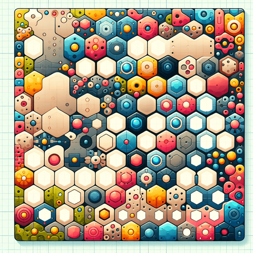 Puzzle game background image. Lots of octagons and other interesting elements.
Single Game Texture. In-Game asset. 2d. Blank background. High contrast. No shadows.