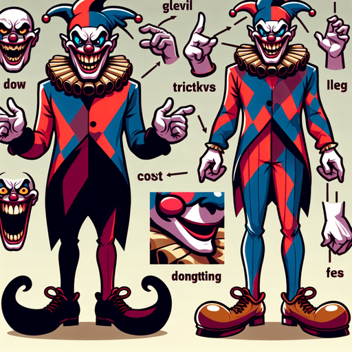 full body. also legs and feet



An evil cartoon character. inspired by joker